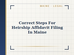 Correct Steps for Heirship Affidavit Filing in Maine